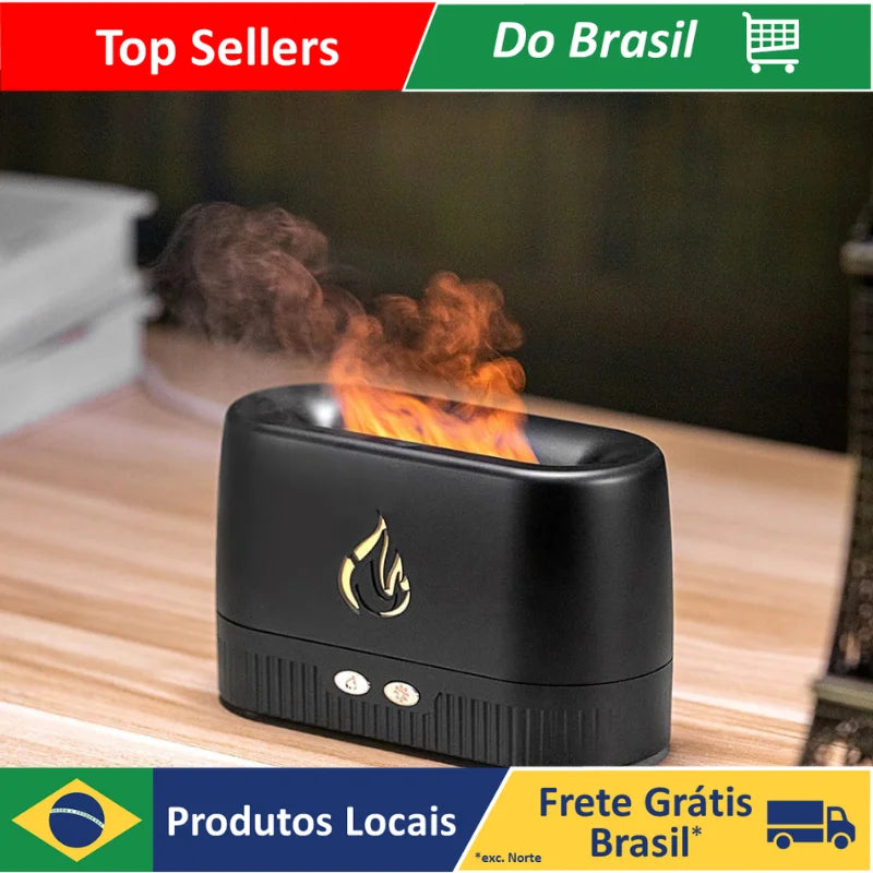 Umidificador Chama de Fogo Aromático