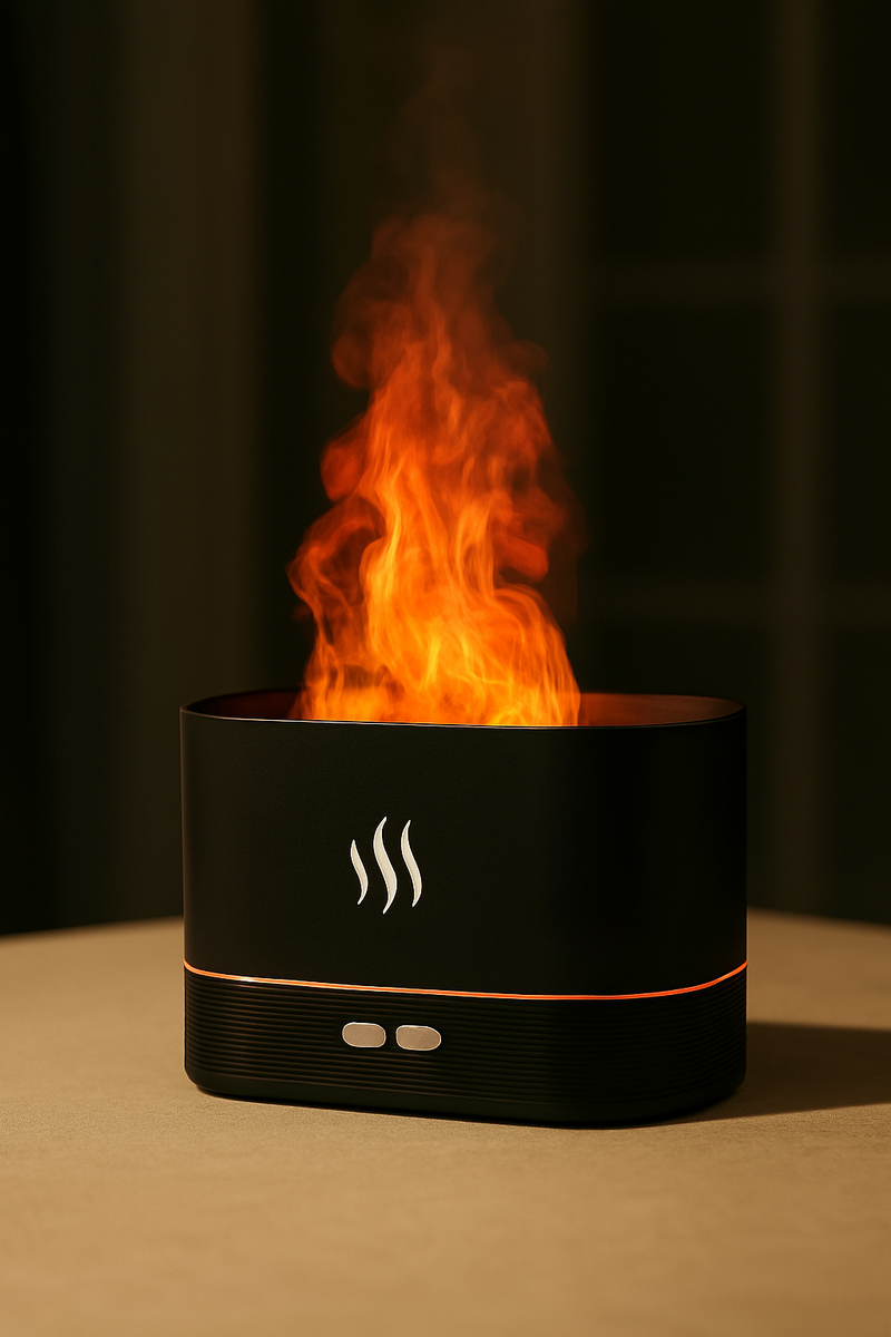 Umidificador Chama de Fogo Aromático