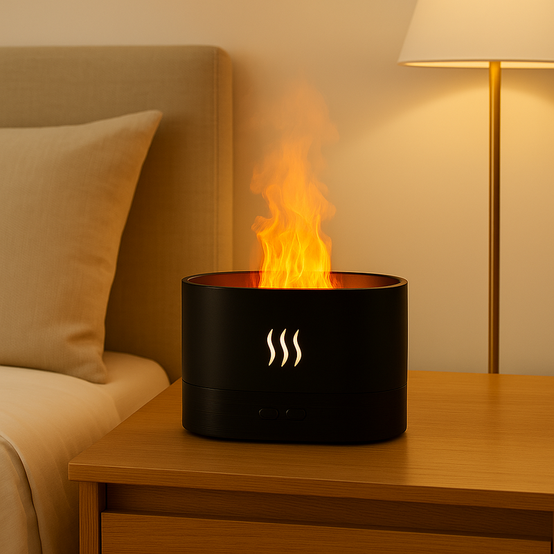 Umidificador Chama de Fogo Aromático