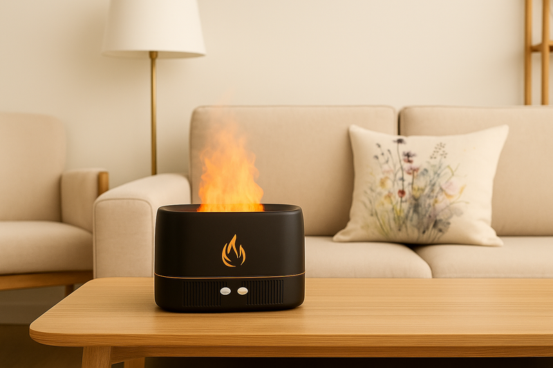 Umidificador Chama de Fogo Aromático