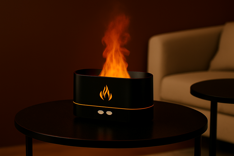 Umidificador Chama de Fogo Aromático
