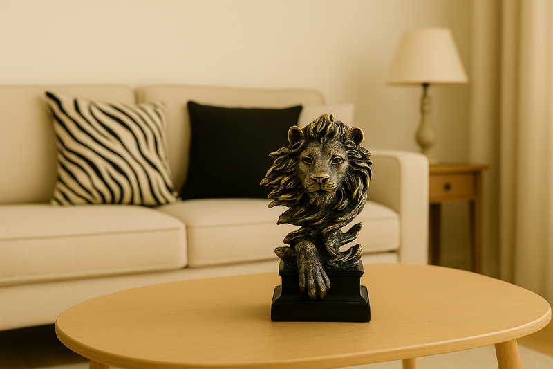 Escultura de Resina de Leão