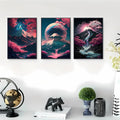 Quadro Decorativo Sakura Vermelha