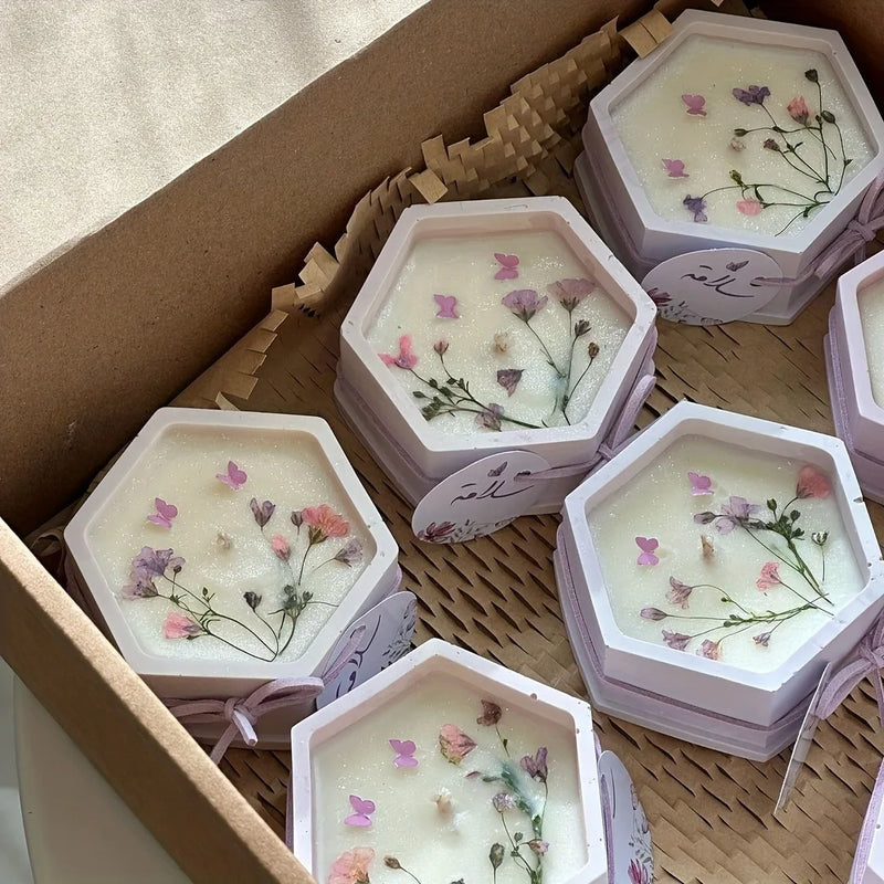 Vela Aromática com Flores Secas