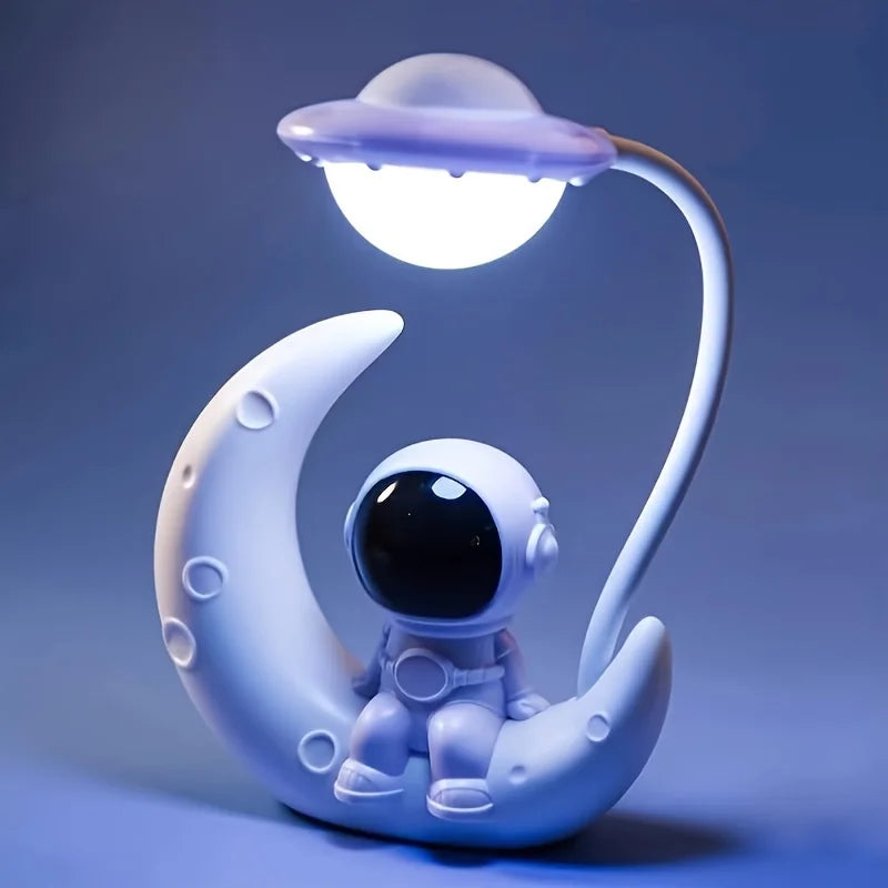 Luminária de astronauta lunar com entrada USB
