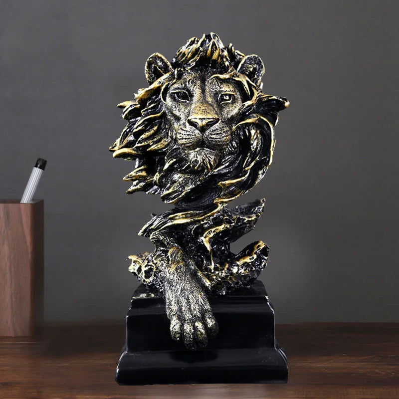 Escultura de Resina de Leão